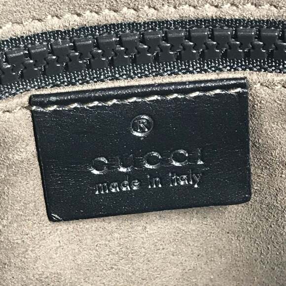 GUCCI Authentic Black Leather Messenger Shoulder Bag - Picture 12 of 16